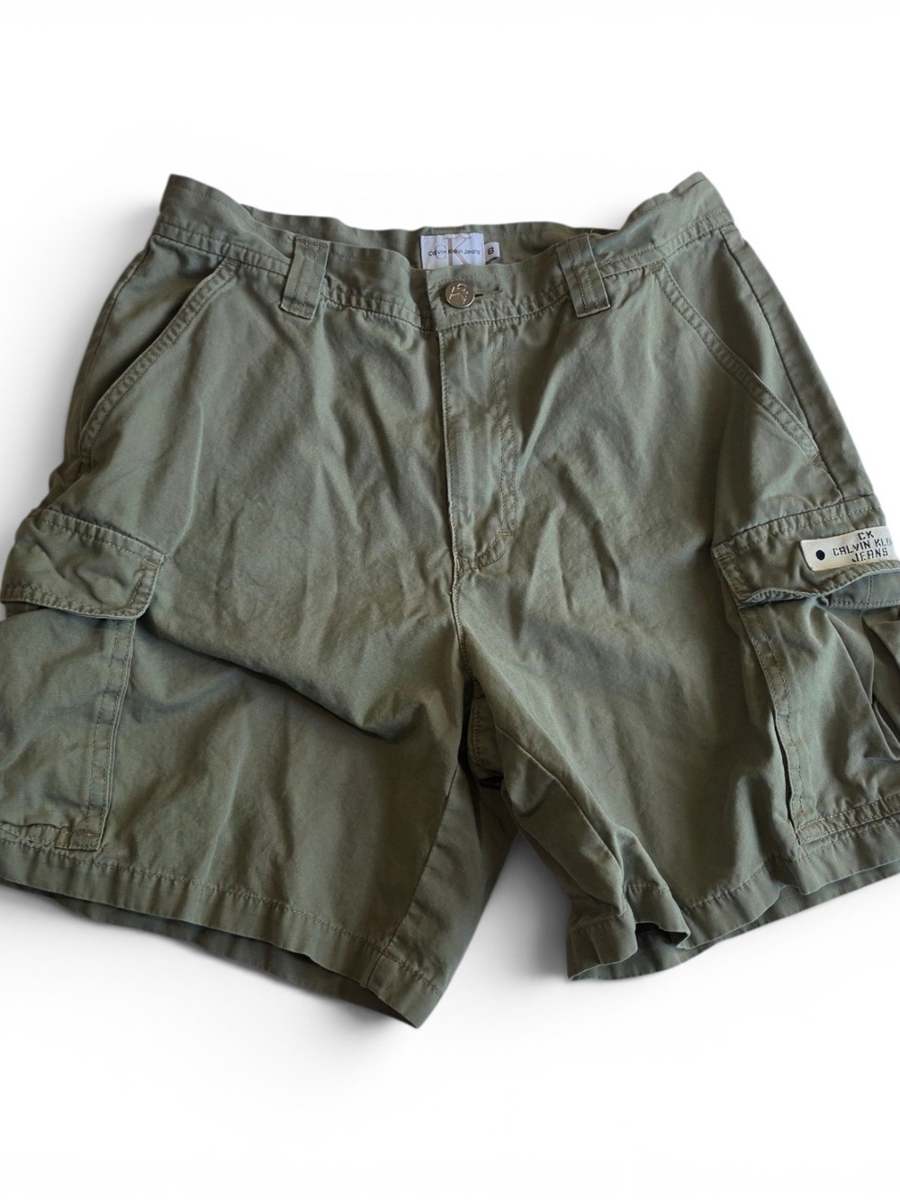 Calvin Klein Jeans Olive Green Cargo Shorts